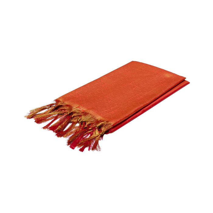 Shawl - 2 Mtr | Peacock & Flower Design Towel/ Angavastram/ Jari Ponnadai Shawl for Men & Women - Shawls & Towels