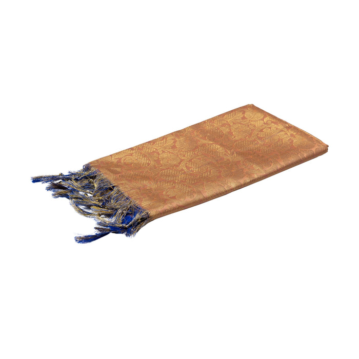 Shawl - 2 Mtr | Peacock & Flower Design Towel/ Angavastram/ Jari Ponnadai Shawl for Men & Women - Shawls & Towels