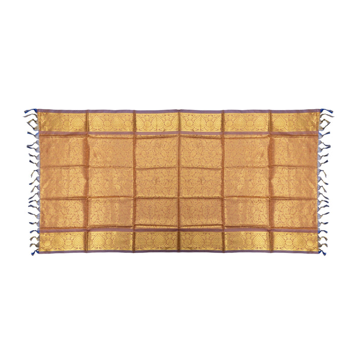 Shawl - 2 Mtr | Peacock & Flower Design Towel/ Angavastram/ Jari Ponnadai Shawl for Men & Women - Shawls & Towels