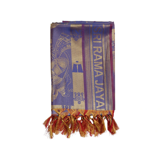 Ponnadai Shawl - 2 Mtrs | Silk Cloth Ponnada Shawl / Anjaneyar Design Ponnada Cloth For Men & Women - Shawls & Towels