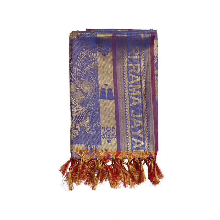 Ponnadai Shawl - 2 Mtrs | Silk Cloth Ponnada Shawl / Anjaneyar Design Ponnada Cloth For Men & Women - Shawls & Towels