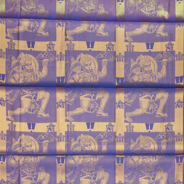 Ponnadai Shawl - 2 Mtrs | Silk Cloth Ponnada Shawl / Anjaneyar Design Ponnada Cloth For Men & Women - Shawls & Towels