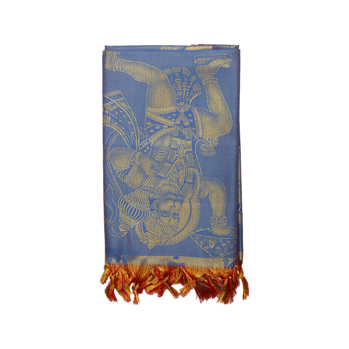 Ponnadai Shawl - 2 Mtrs | Silk Cloth Ponnada Shawl / Anjaneyar Design Ponnada Cloth For Men & Women - Shawls & Towels