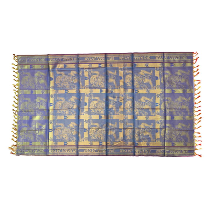 Ponnadai Shawl - 2 Mtrs | Silk Cloth Ponnada Shawl / Anjaneyar Design Ponnada Cloth For Men & Women - Shawls & Towels