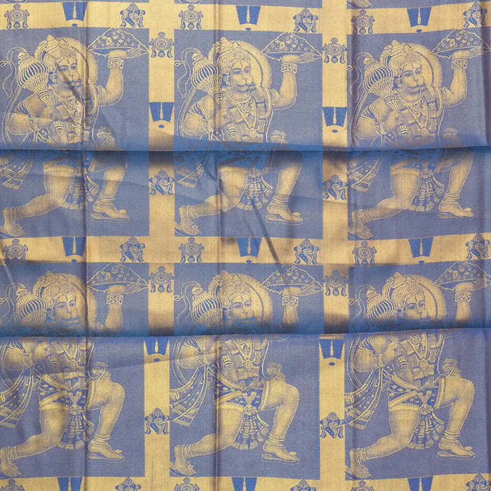 Ponnadai Shawl - 2 Mtrs | Silk Cloth Ponnada Shawl / Anjaneyar Design Ponnada Cloth For Men & Women - Shawls & Towels