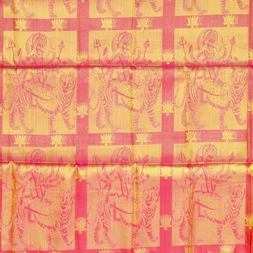 Shawls - 2 Mtrs | Silk Cloth Ponnada Shawl / Durga Devi Design Ponnada Cloth For Pooja Decor - Shawls & Towels