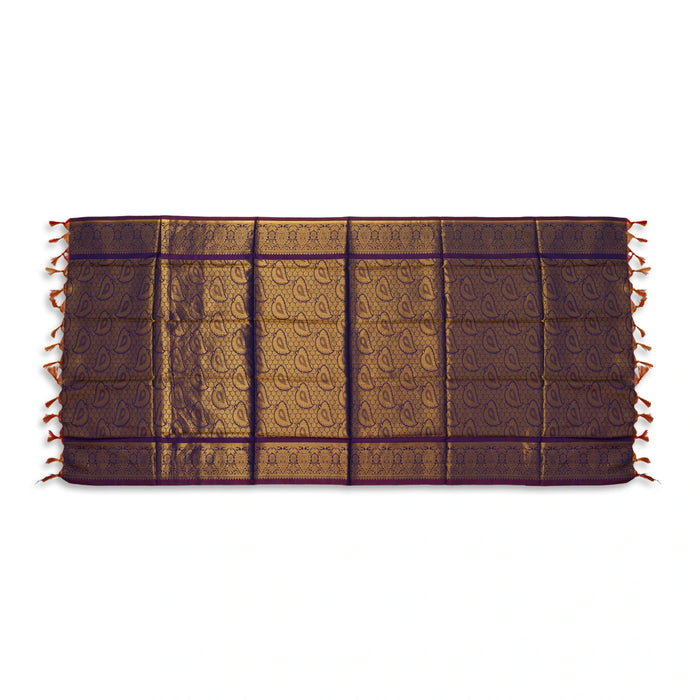 Ponnadai Shawl - 2.25 Mtrs | Flower Design Towel/ Ponnada Shawl/ Jari Design Angavastram for Men & Women - Shawls & Towels