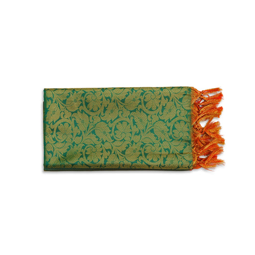 Ponnadai Shawl - 2.25 Mtrs | Flower Design Towel/ Ponnada Shawl/ Jari Design Angavastram for Men & Women - Shawls & Towels