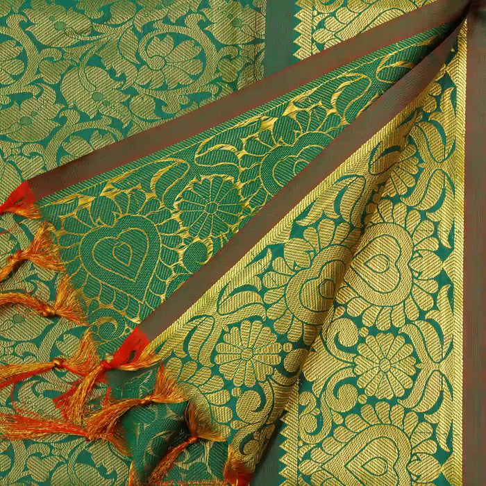 Ponnadai Shawl - 2.25 Mtrs | Flower Design Towel/ Ponnada Shawl/ Jari Design Angavastram for Men & Women - Shawls & Towels