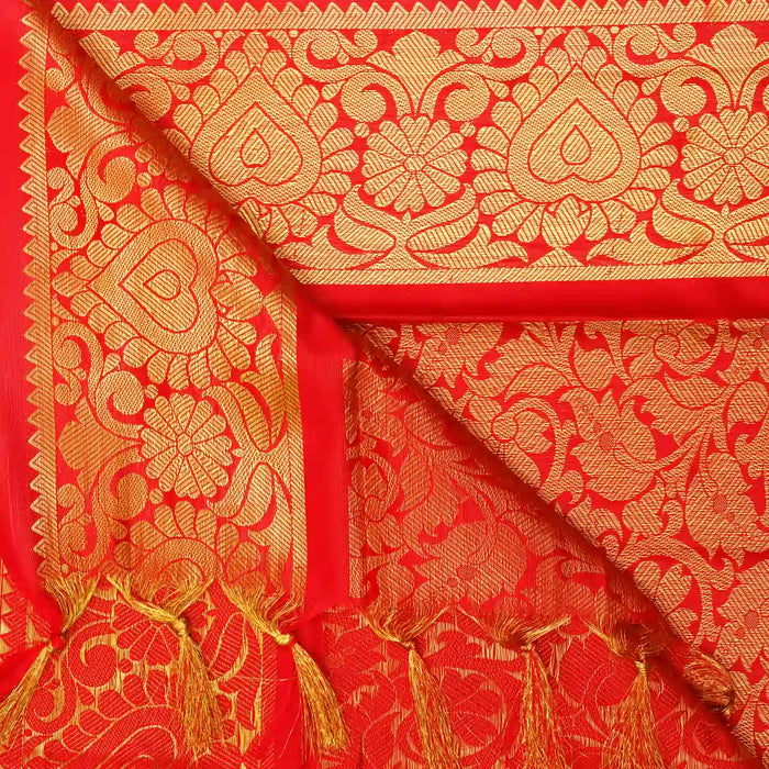 Ponnadai Shawl - 2.25 Mtrs | Flower Design Towel/ Ponnada Shawl/ Jari Design Angavastram for Men & Women - Shawls & Towels