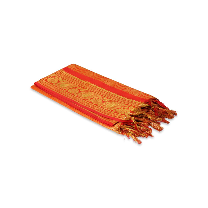 Ponnadai Shawl - 2.25 Mtrs | Flower & Mango Design Angavastram/ Jari Design Towel/ Ponnada Shawl for Men & Women - Shawls & Towels