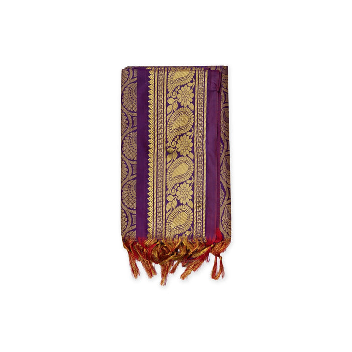 Ponnadai Shawl - 2.25 Mtrs | Flower & Mango Design Angavastram/ Jari Design Towel/ Ponnada Shawl for Men & Women - Shawls & Towels