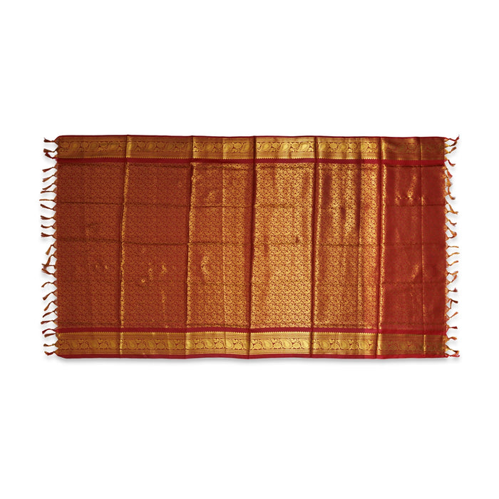 Ponnadai Shawl - 2.25 Mtrs | Flower & Mango Design Angavastram/ Jari Design Towel/ Ponnada Shawl for Men & Women - Shawls & Towels