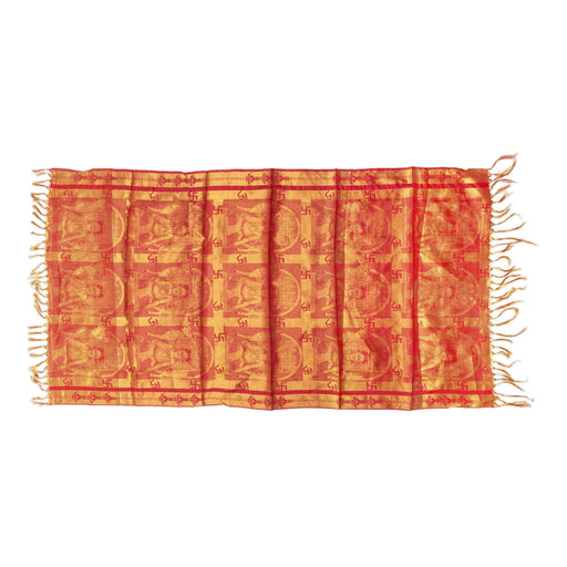 Shawls - 2 Mtrs | Silk Cloth Ponnada Shawl / Ragahvendra Design Ponnada Cloth For Pooja Decor - Shawls & Towels
