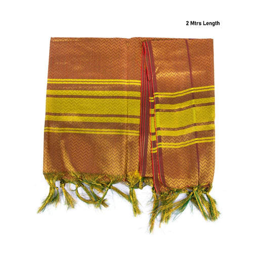 Shawl  - 2 Mtr - Emperor| Ponnadai Jari Shawls for Men/ Assorted Colour and Design - Shawls & Towels