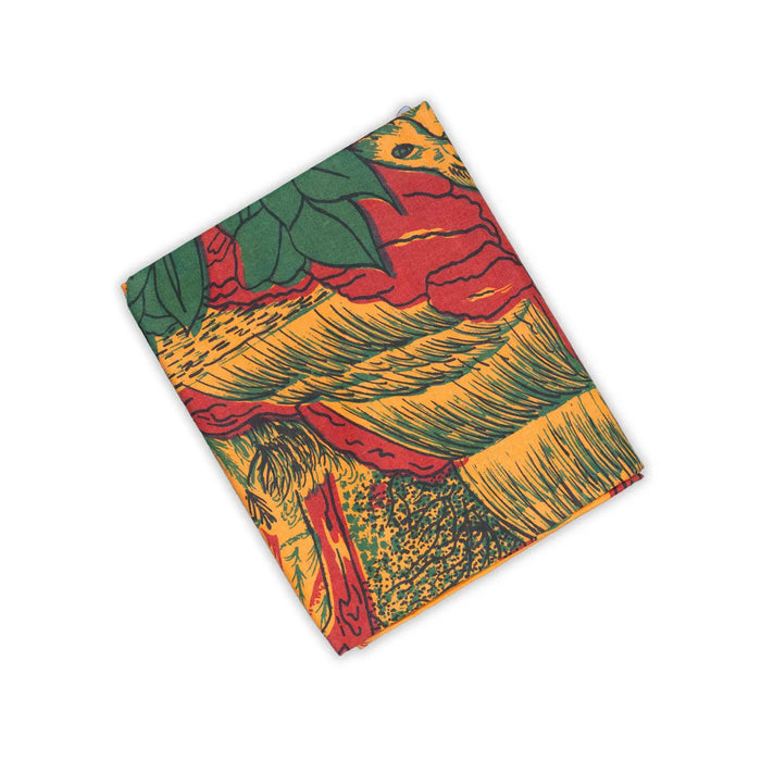 Scenery Design Pooja Screen- 60 X 43 Inches | Cotton Curtain/ Temple Screen/ Decorative Curtain For Pooja Room