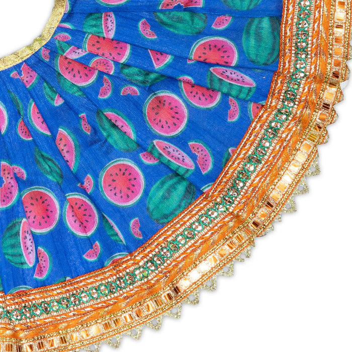 Devi Dress – 7.5 Inch | Traditional Mata Rani Poshak / Amman Pavadai / Lehenga Patka for Deities
