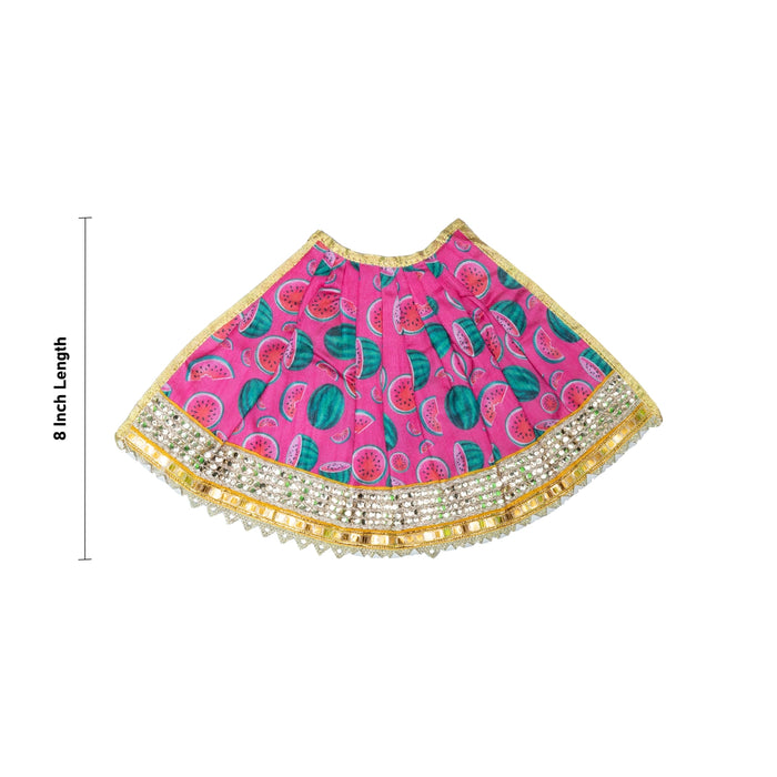 Amman pavadai Thavani - 8 Inches | Deity Vastra/ Devi Dress/ Zari Border Costume/ Lehanga Patka/ Assorted