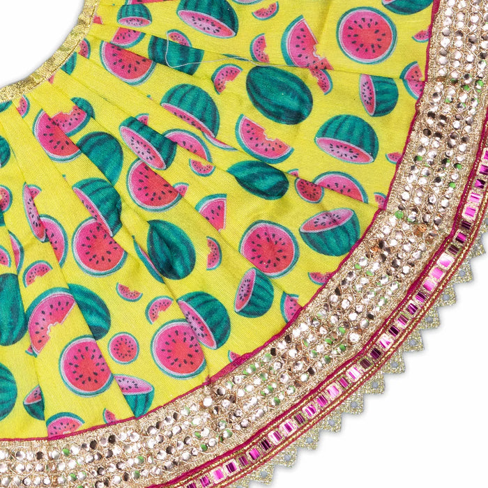 Devi Dress – 8 Inch | Decorative Mata Rani Poshak / Lehenga Patka / Amman Pavadai for Idols
