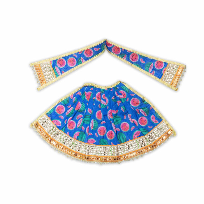 Amman pavadai Thavani - 8 Inches | Deity Vastra/ Devi Dress/ Zari Border Costume/ Lehanga Patka/ Assorted