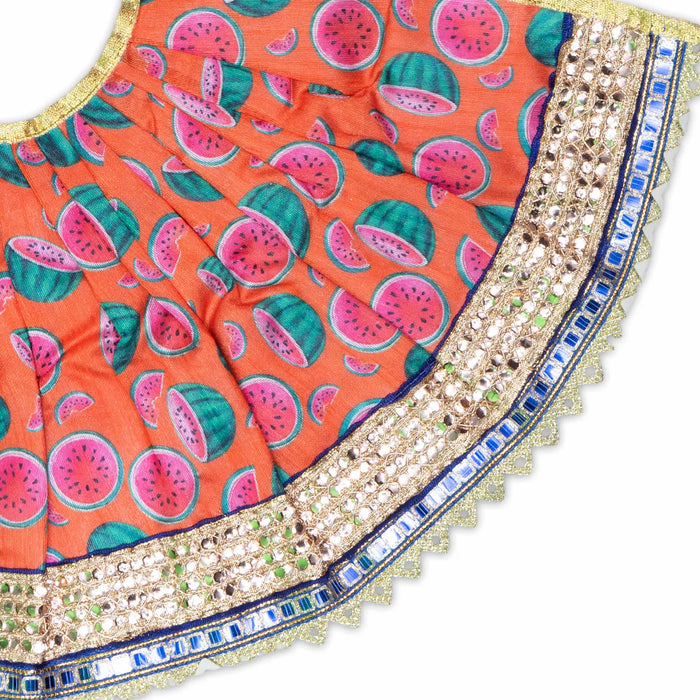 Devi Dress – 8 Inch | Decorative Mata Rani Poshak / Lehenga Patka / Amman Pavadai for Idols