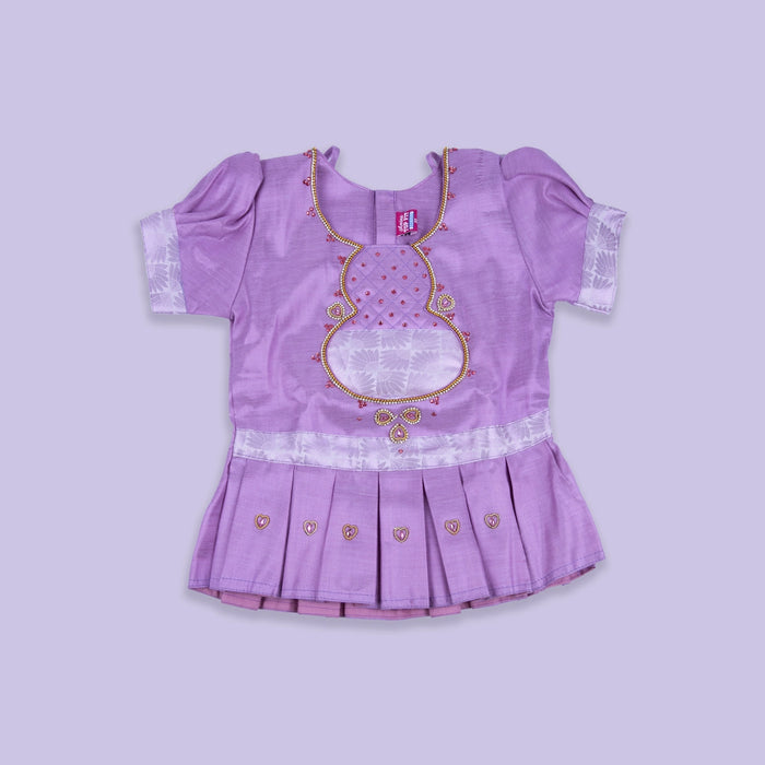 Pattu Pavadai Lehenga Size 22 | Lehenga Pavadai/ Traditional Pattu Langa for Kids - Long Skirts / Ghagra / Pavadai