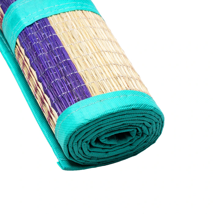 Korai Grass Mat - 3 x 6 Inches | Yoga Mat/ Pooja Aasan/ Korai Pai for Meditation