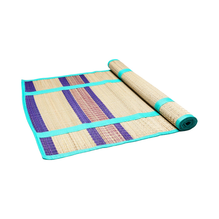 Korai Grass Mat - 3 x 6 Inches | Yoga Mat/ Pooja Aasan/ Korai Pai for Meditation