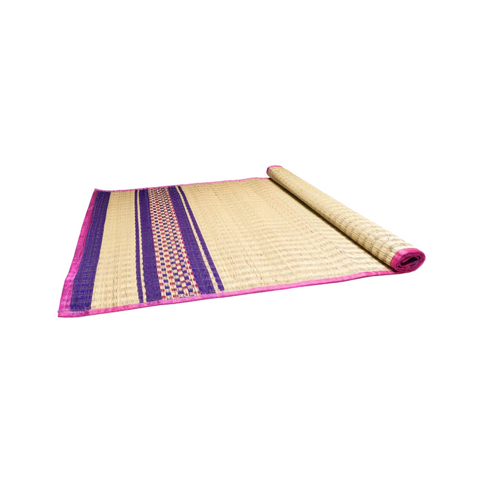 Korai Mat - 4 x 6 Feet | Reed Grass Mat/ Aasan Mat/ Pooja Mat for Yoga & Meditation