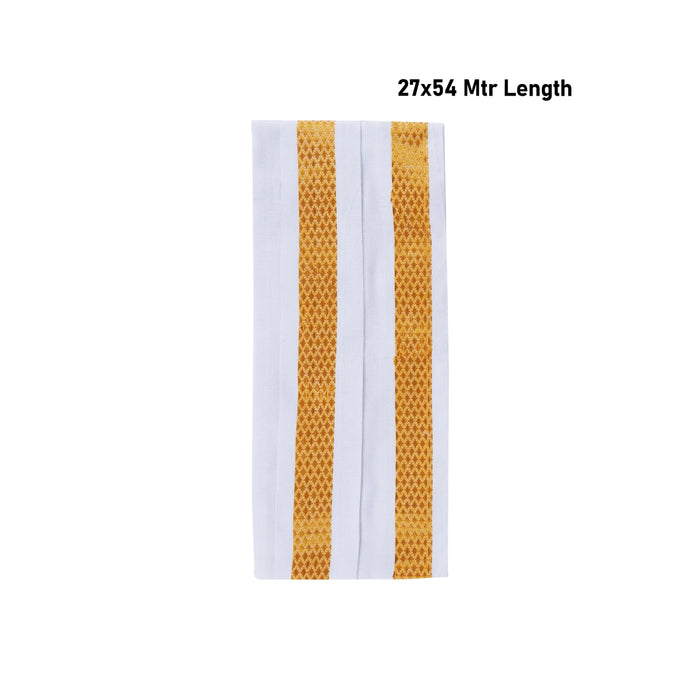 Towel - 27 x 54 Inches | White Angavastram/ Jari Border Design Thundu/ Gamcha/ Kasavu Shawl for Men - Shawls & Towels