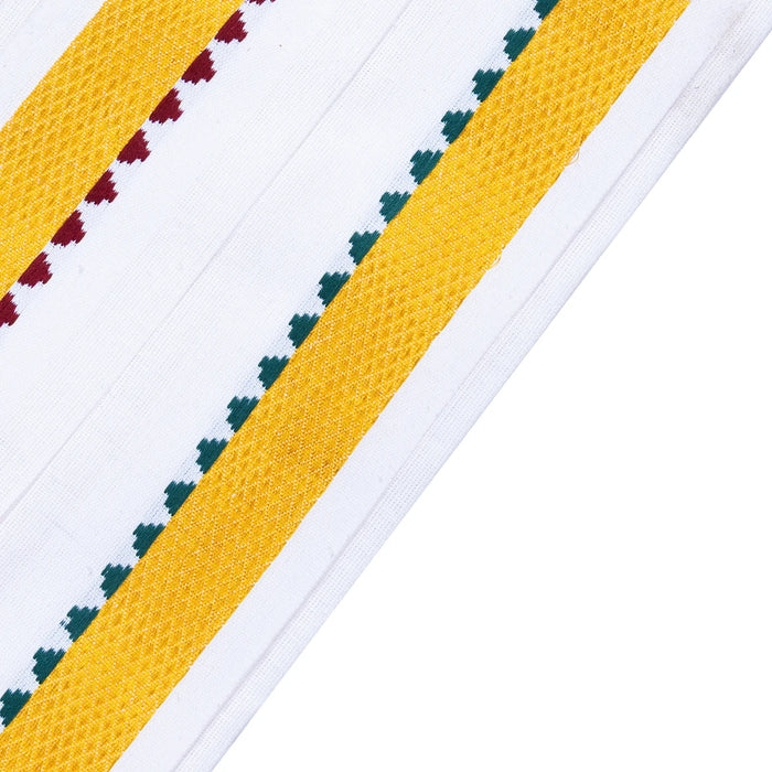 Angavastram - 1.8 Mtrs | White Colour Thundu/ Jari 30K Border Gamcha/ Kasavu Shawl