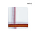 Veshti - 9 x 5 Yards | Polyster Thalapathi Border Dhoti/ Half White Vesti for Men - Veshti & Dhoti