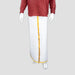 Veshti - 2 Mtrs | White Colour Vesti/ Royal Gold King With Jari Border Dhoti for Men - Veshti & Dhoti