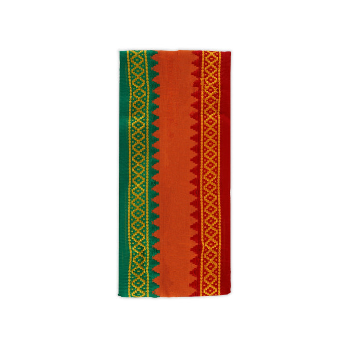 Towel - 27 x 54 Inches | Kavi Colour Angavastram/ Mla Border Thundu/ Gamcha/ Kasavu Shawl for Men - Shawls & Towels