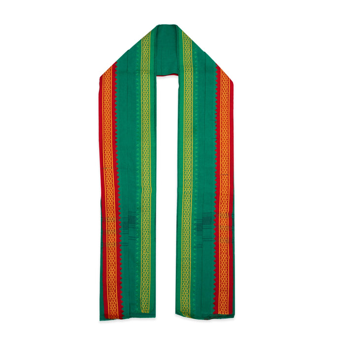 Towel - 22 x 54 Inches | Green Colour Angavastram/ Mla Design Thundu for Men - Shawls & Towels