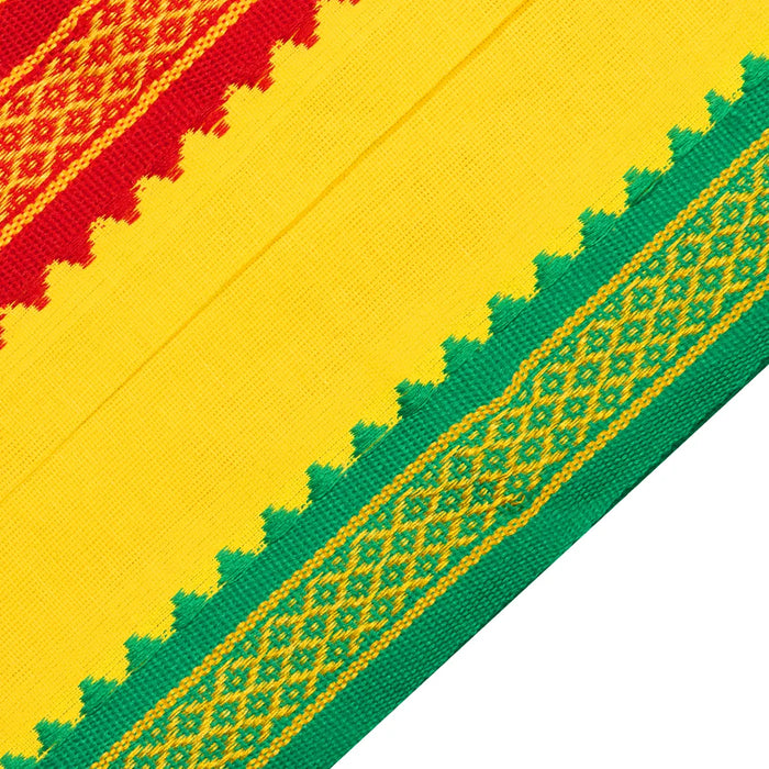 Angavastram - 1.5 Mtrs | Yellow Colour Gamcha/ Mayilkan Border Towel/ Thundu/ Kasavu Shawl for Men