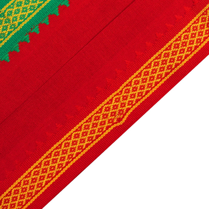 Angavastra - 1.5 Mtrs | Mayilkan Border Thundu/ Gamcha/ Red Colour Kasavu Shawl for Men