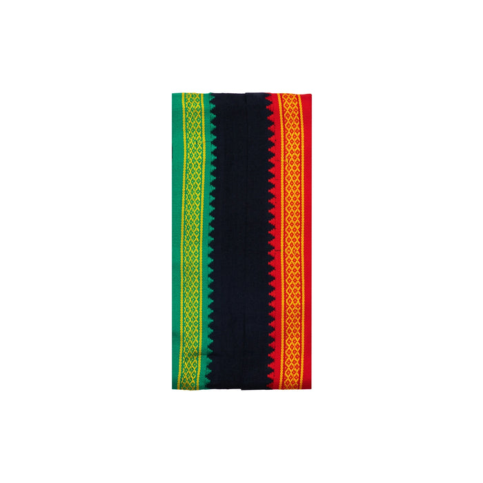 Black Angavastram - 1.5 Mtrs| Thalapathi border Gamcha/ Black Colour Thundu/ Kasavu Shawl for Men