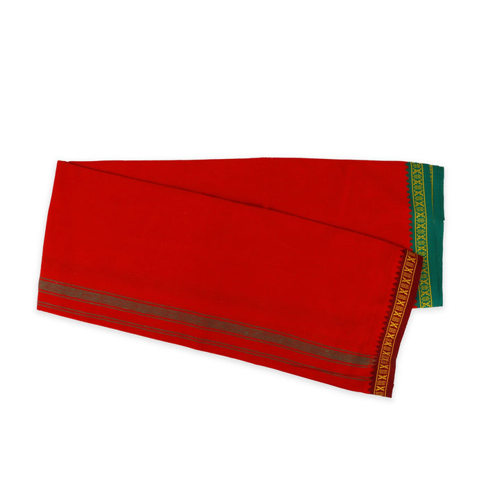 Veshti - 2 Mtrs - Red | Thalapathi Border Design Vesti/ Dhoti for Men/ Assorted Colour