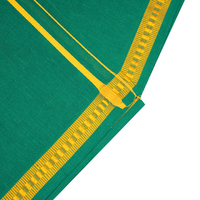 Veshti - 2 Mtr | Pentex Design Border Dhoti/ Green Colour Vesti for Men - Veshti & Dhoti