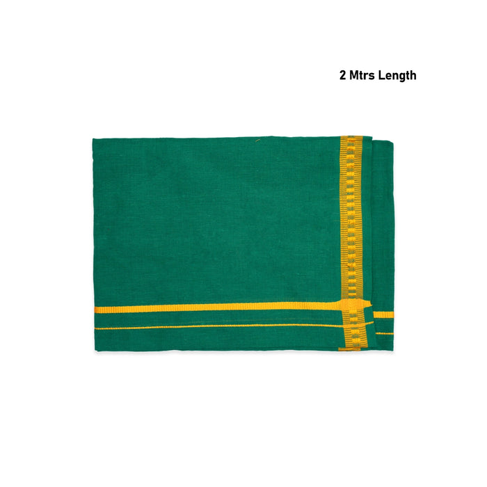 Veshti - 2 Mtr | Pentex Design Border Dhoti/ Green Colour Vesti for Men - Veshti & Dhoti