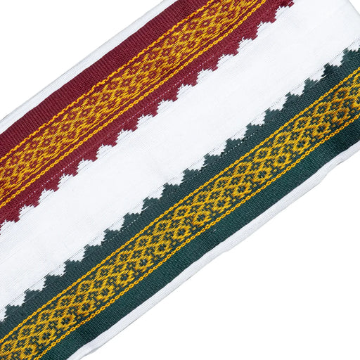 White Angavastram – 27 x 54 Inches | Traditional Angavastra Towel / Gamcha for Pooja & Ritual Wear - Shawls & Towels