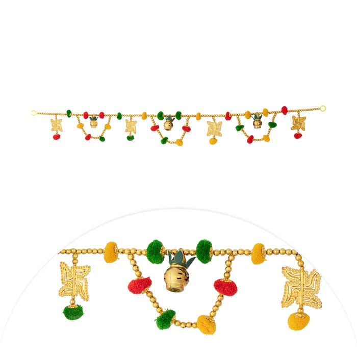Door Toran - 3 Inches | Artificial Toran/ Ganesha With Beads Design Thoran/ Bandanwar for Home Decor