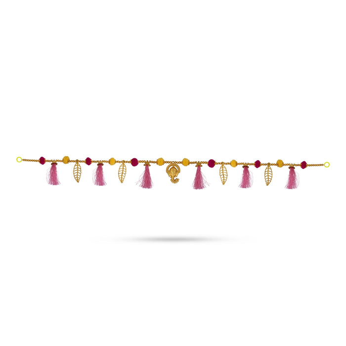 Door Toran - 3 Feet | Artificial Toran / Ganesha With Beads Design Thoran / Bandanwar for Home Decor
