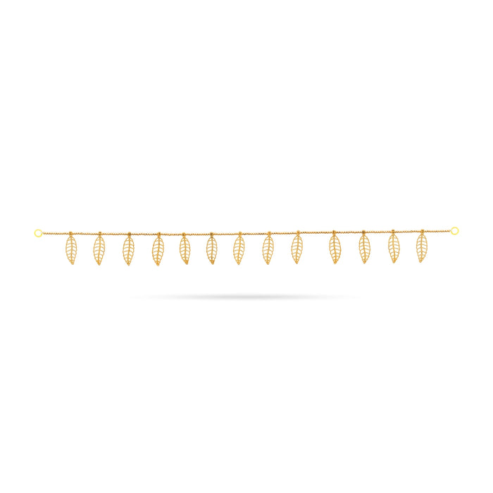 Door Toran - 3 Feet | Artificial Toran / Gold Leaf With Beads Design Bandanwar / Thoran for Home Decor
