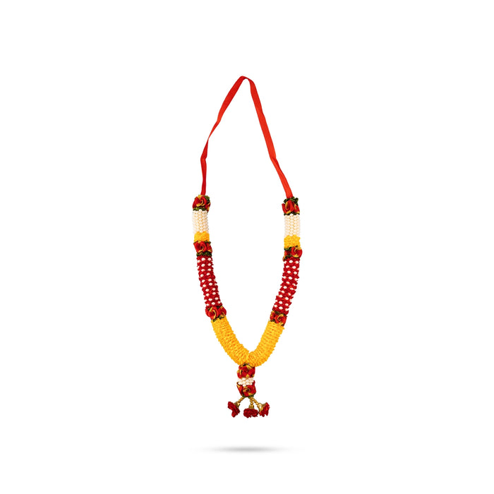 Artificial Garland - 15 Inches | Satin Mala / Cloth Garland / Fancy Mala for Photo Frame & Decor
