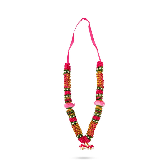 Satin Mala - 14 Inches | Mala / Flower Mala / Artificial Flower Mala for Photo Frame