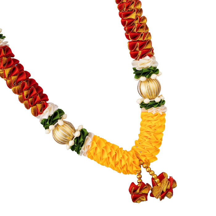 Satin Mala - 14 Inches | Mala / Flower Mala / Artificial Flower Mala for Photo Frame