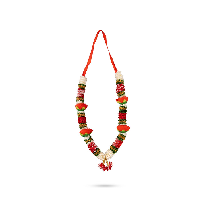 Artificial Garland - 13 Inches | Satin Mala / Cloth Garland / Fancy Mala for Photo Frame & Decor