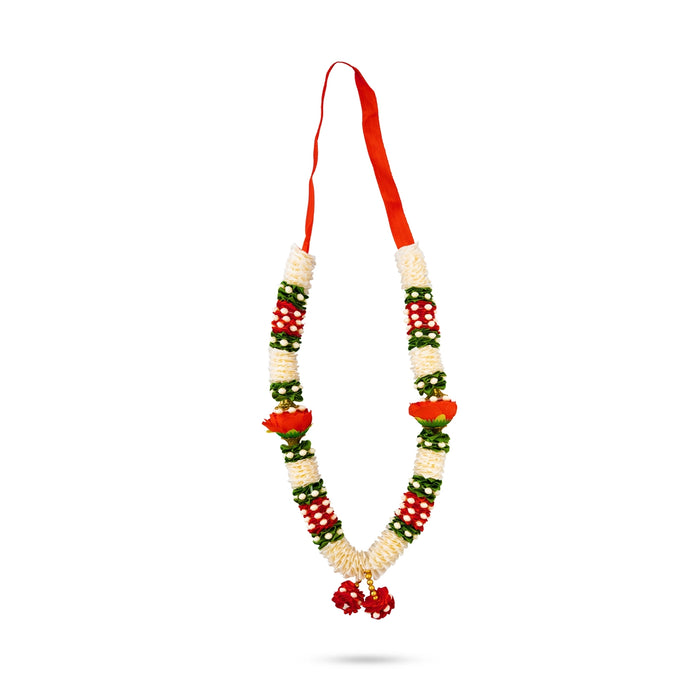 Satin Mala - 14 Inches | Mala / Flower Mala / Artificial Flower Mala for Photo Frame
